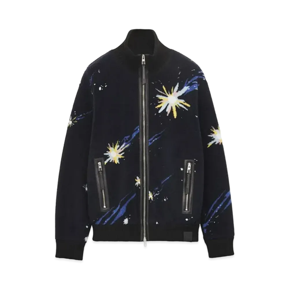 LOEWE x Howl's Moving Castle Magical Sky Fleece Jacket In Polyester "Dark Blue/Multicolor"