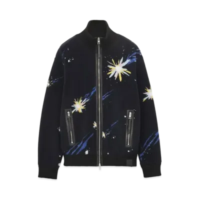 LOEWE x Howl's Moving Castle Magical Sky Fleece Jacket In Polyester "Dark Blue/Multicolor"