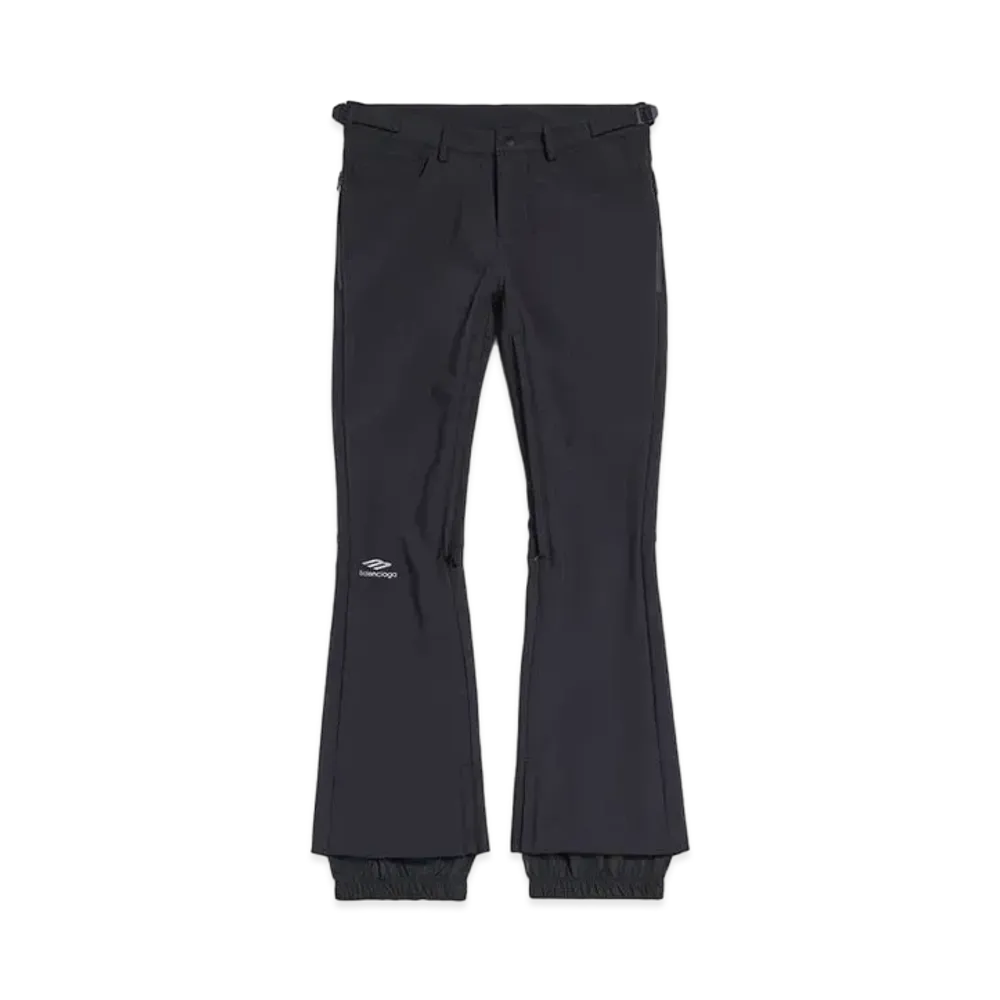 BALENCIAGA Women's 3B Sports Icon 5-Pocket Ski Pants Bonded Stretch Nylon "Black"