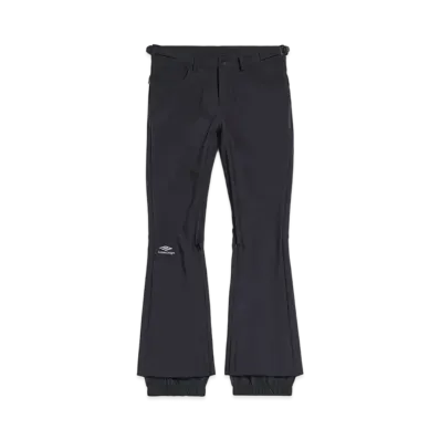 BALENCIAGA Women's 3B Sports Icon 5-Pocket Ski Pants Bonded Stretch Nylon "Black"