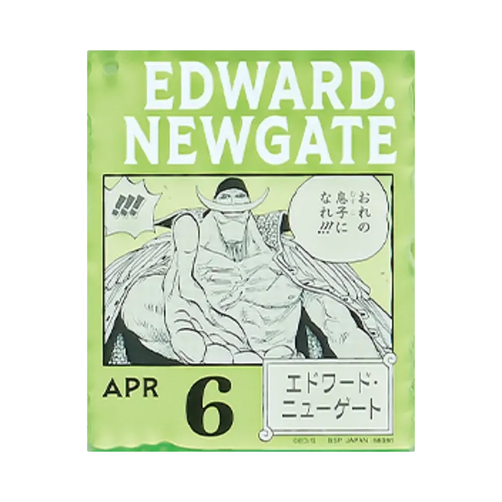BANDAI "Ichiban Kuji" -ONE PIECE BASE SHOP Lottery 366DAYS OF BIRTHDAYS- Birth Month January-March Me Colors Acrylic Block Charm Prize 4/6 Edward Newgate