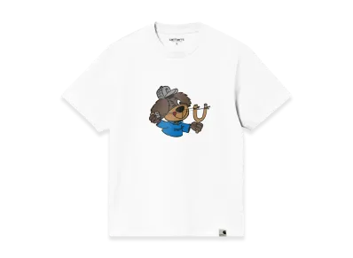 Carhartt WIP Women's S/S Slingshot T-Shirt "White/Heavy Stone Wash"