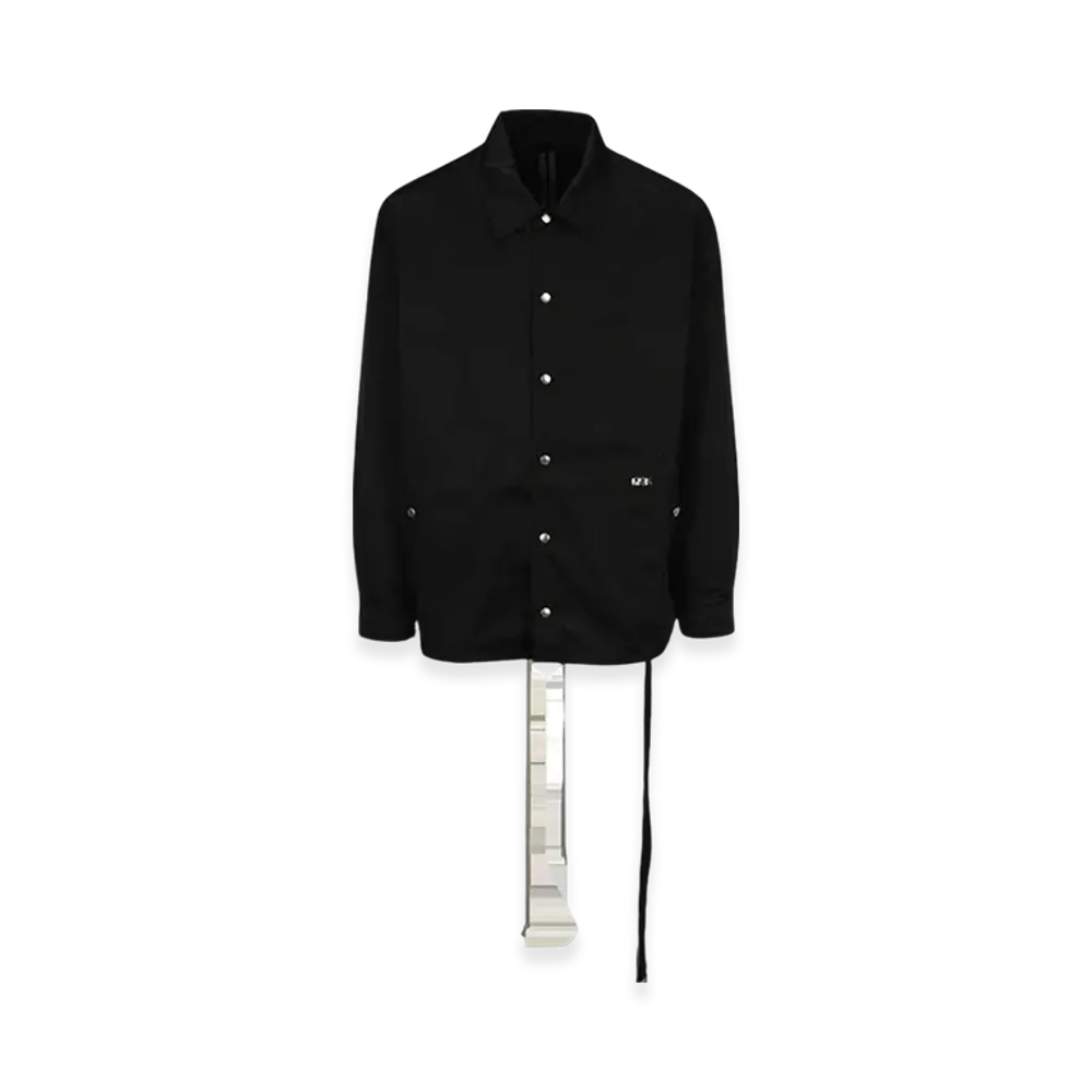 Rick Owens DRKSHDW Snapfront Tafata Coach Jacket "Black"