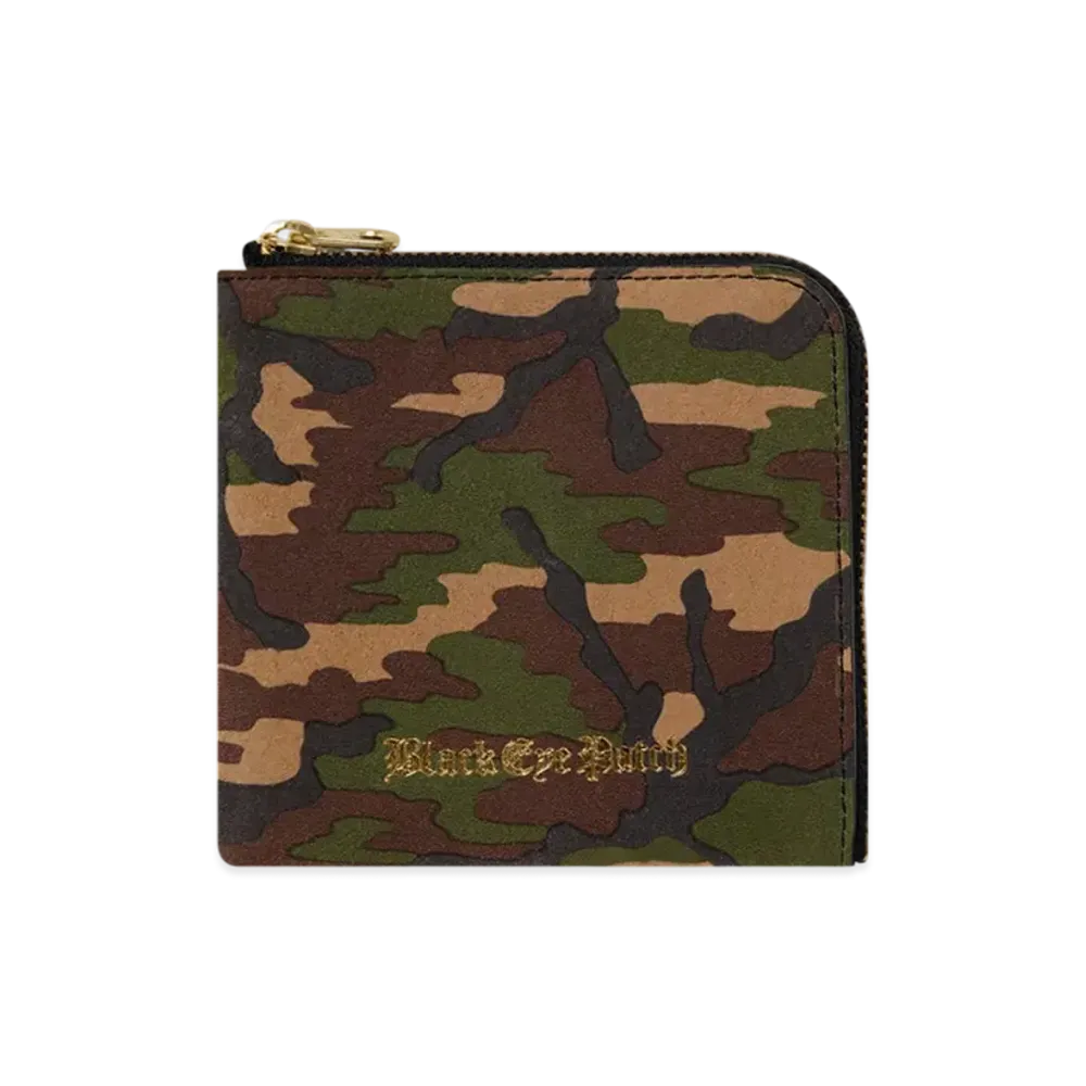 BlackEyePatch Camouflaged Leather Wallet "Woodland Camo"