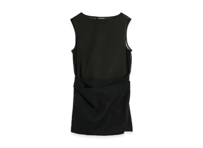 OUR LEGACY Women's Twisted Mini Dress "Black Echo Pristine Voile"