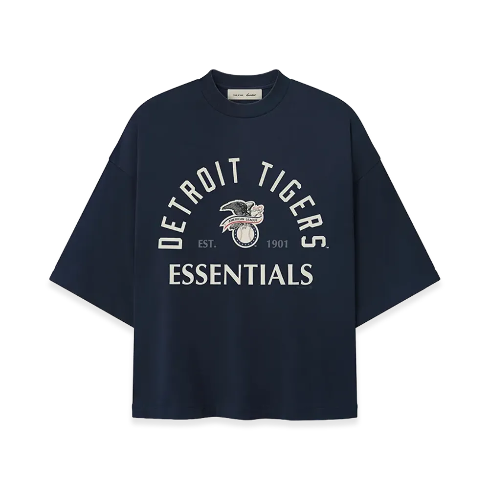 FEAR OF GOD ESSENTIALS Tigers American League Merch Tee "Dark Sapphire"