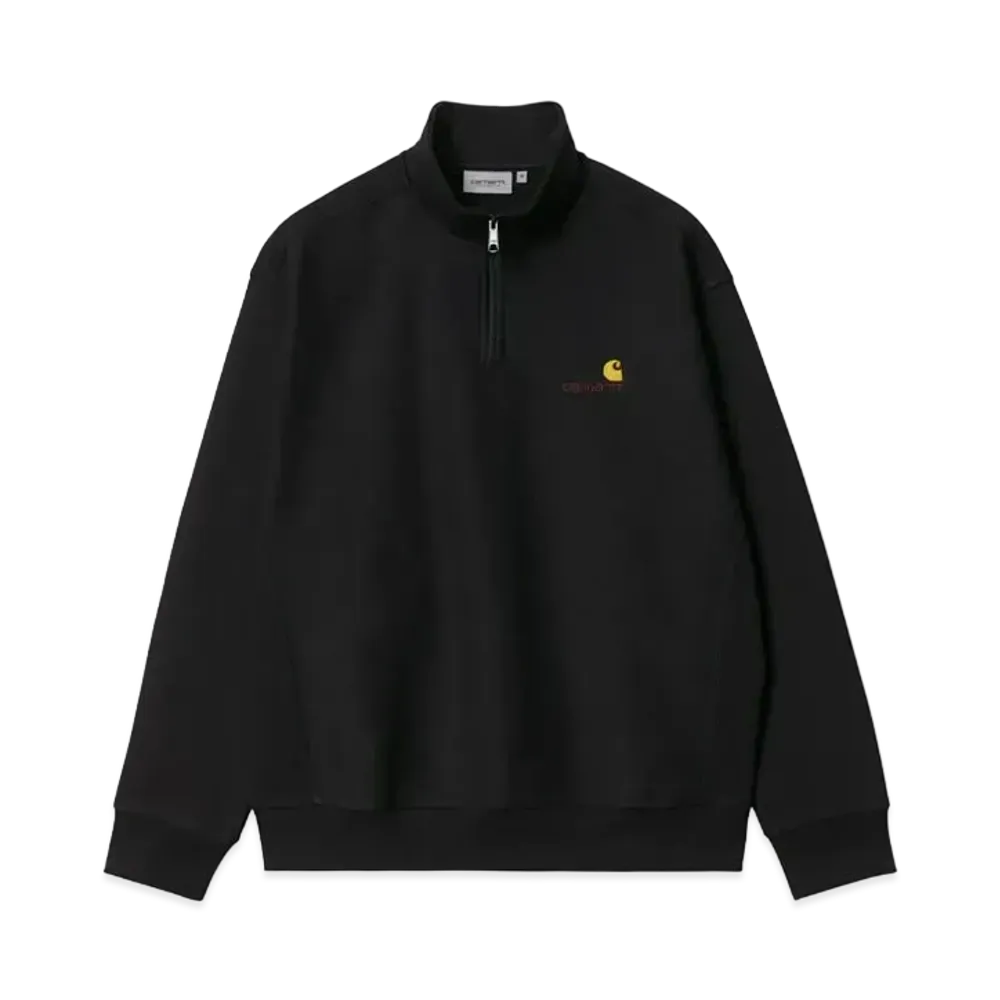 Carhartt Half Zip American Script Sweatshirt "Black"