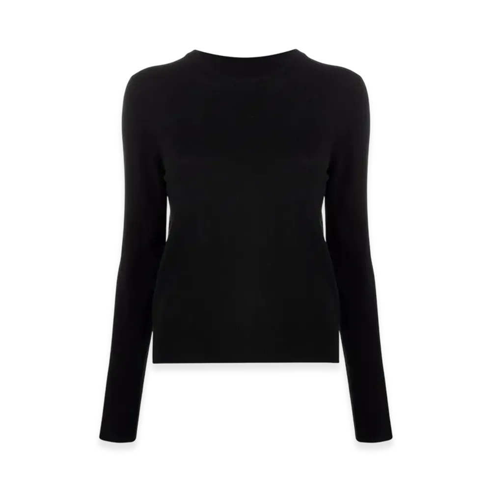 Maison Margiela Women's Crewneck Wool Sweater "Black"
