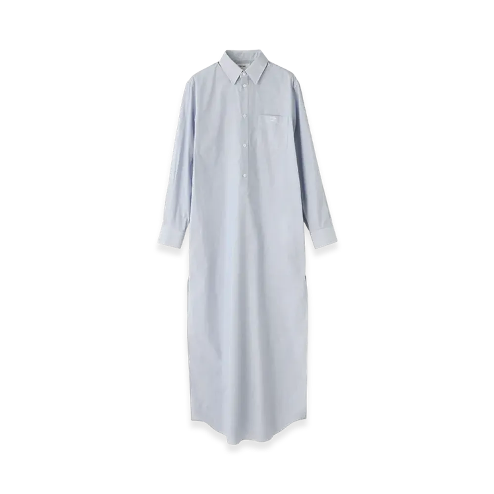 CELINE One-Piece Shirt Dress "Craie/Bleu"