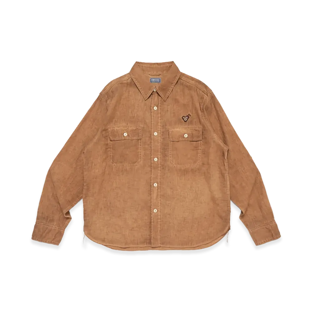 HUMAN MADE Kakishibu Dye Work Shirt "Brown"