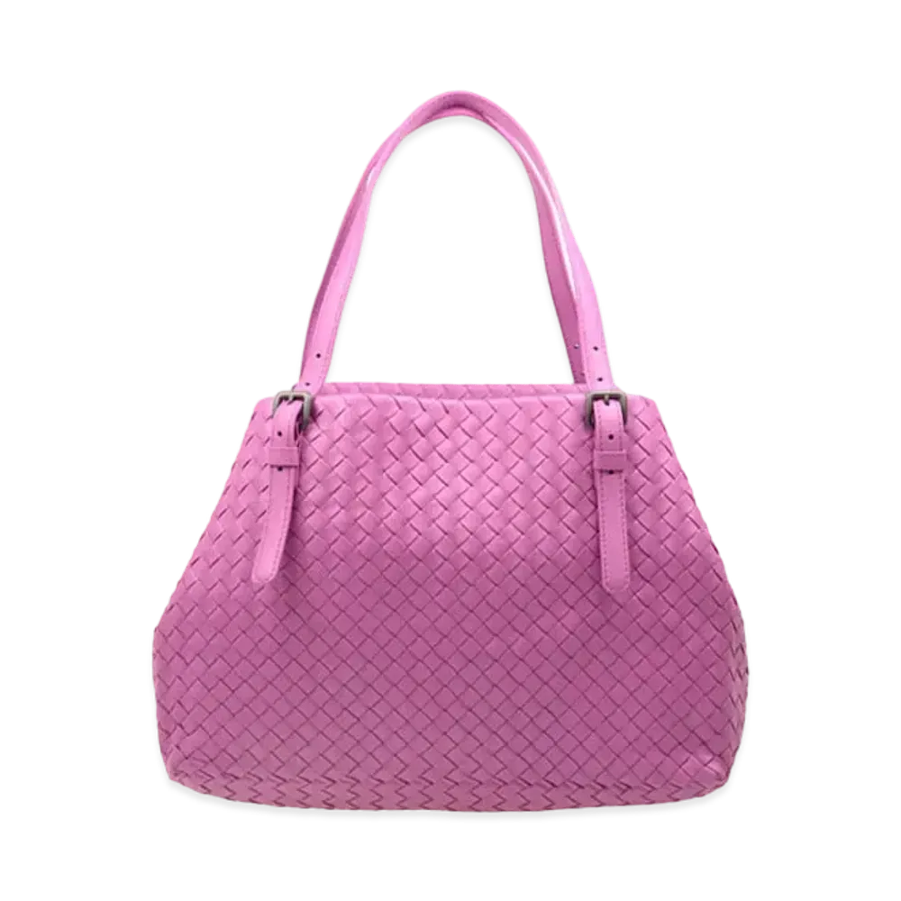 Bottega Veneta Lambskin Hand Bag "Pink"