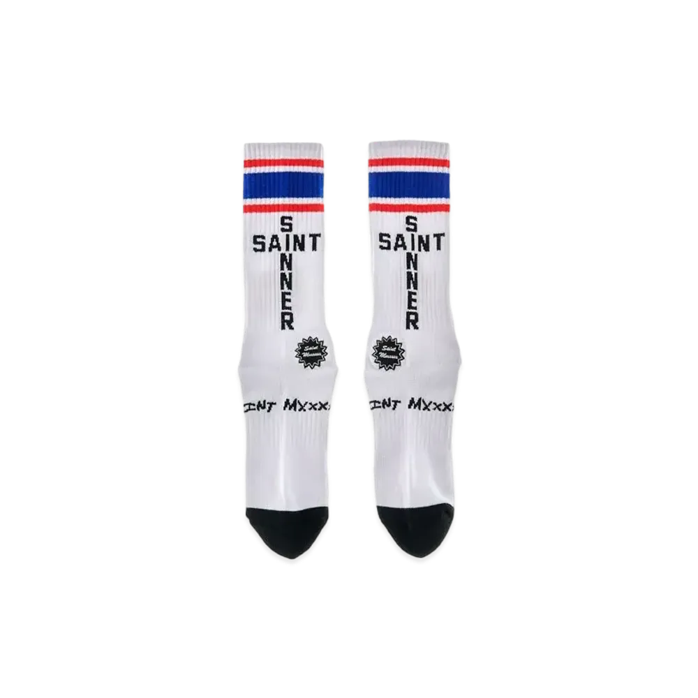 SAINT Mxxxxxx Socks/USA "White"