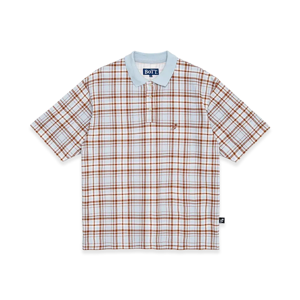 BoTT Plaid S/S Polo Shirt "Blue"