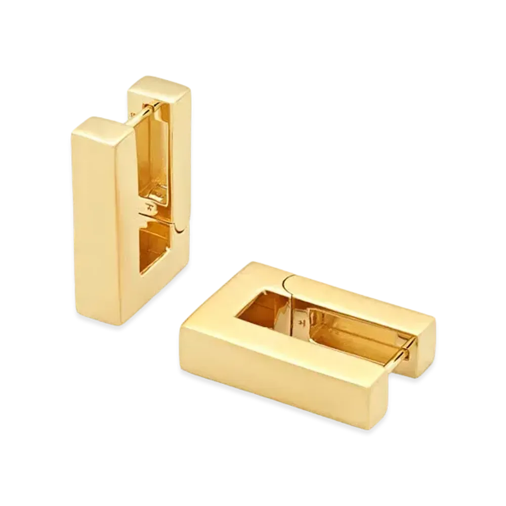 TOMWOOD Square Hoops "Gold"