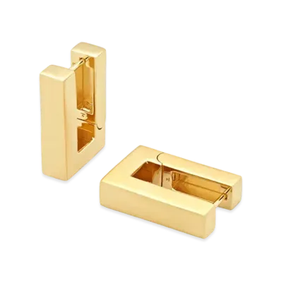 TOMWOOD Square Hoops "Gold"