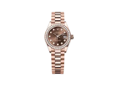 ROLEX Lady-Datejust 28mm Everose Gold Diamond 279135RBR "Chocolate"