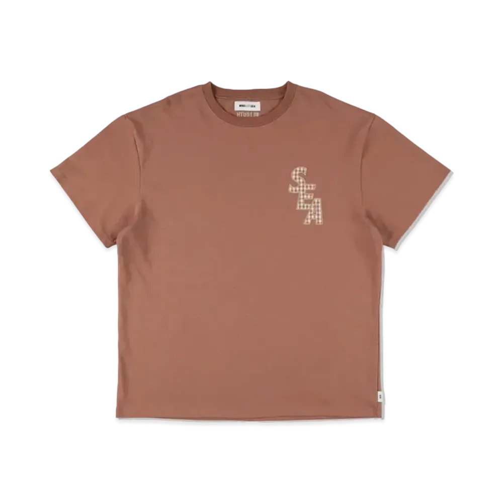 WIND AND SEA S_E_A GINGHAM PLAID S/S TEE "Brown"