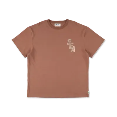 WIND AND SEA S_E_A GINGHAM PLAID S/S TEE "Brown"