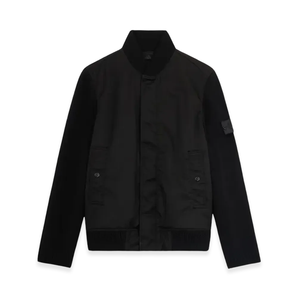 Stone Island 450F2 Ghost Performance Twill Wool-TC Wind Resistant Bomber Jacket with Anti Drop - 24FW "Black"