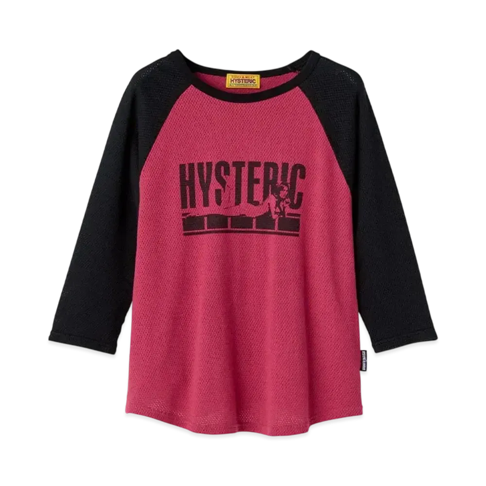 HYSTERIC GLAMOUR Hysteric Agent 3/4 Sleeve T-Shirt "Pink"