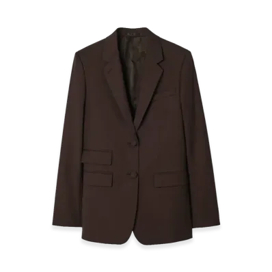 Burberry Women's Wool Tailored Jacket "Carbon Brown"
