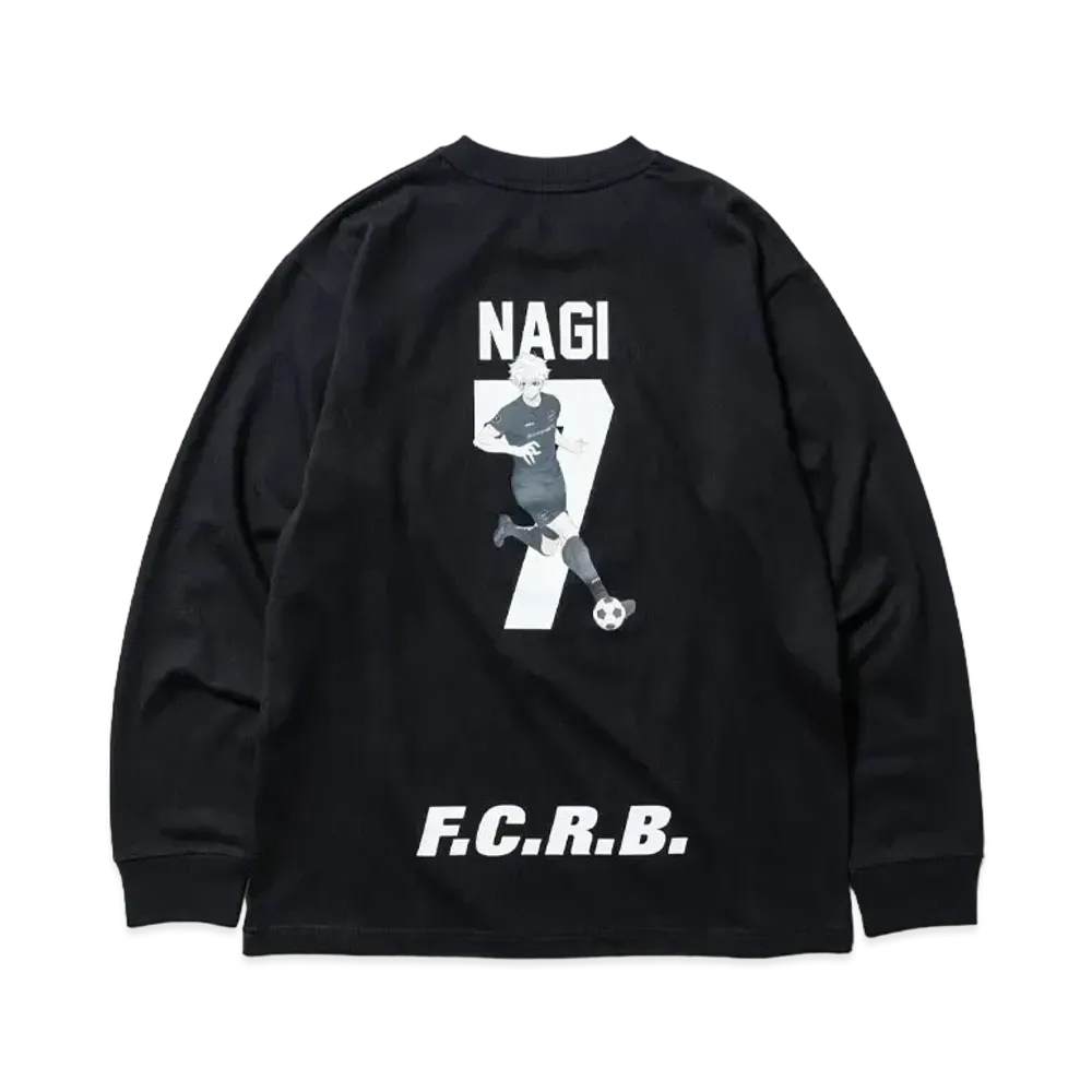 F.C.Real Bristol x BLUE LOCK L/S Tee NAGI "Black"