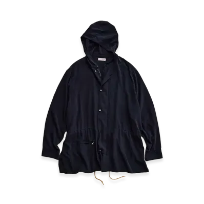 NICENESS D.Levene Napped Silk Shell Parka "Midnight"