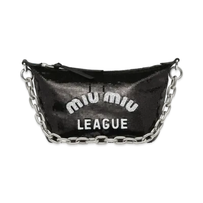 MIU MIU Miu Spirit Sequin Bag "Black"
