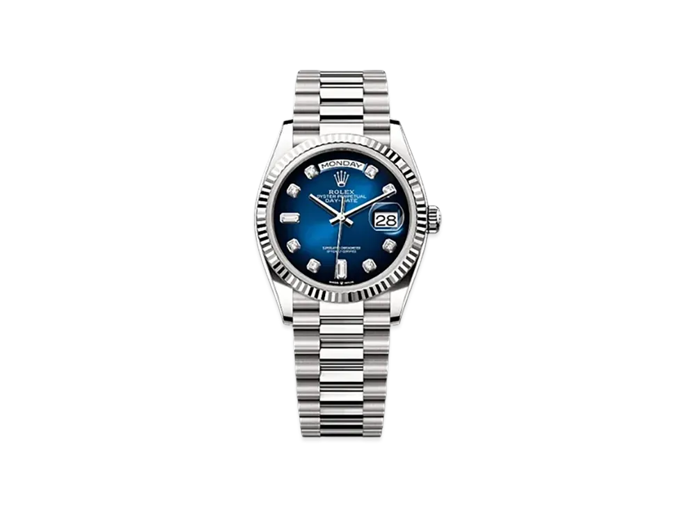 ROLEX Day-Date 36 White Gold "Blue"
