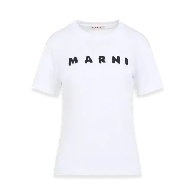 MARNI Women's Scribbled Logo T-Shirt "White"