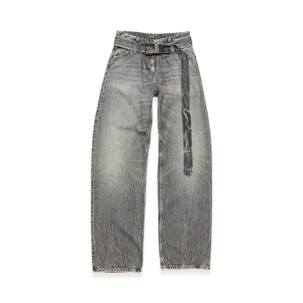 Acne Studios Belted Jeans - Relaxed Fit "Washed Black"