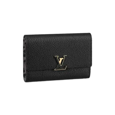 Louis Vuitton Capucines Wallet Compact Taurillon "Noir/Leopard"