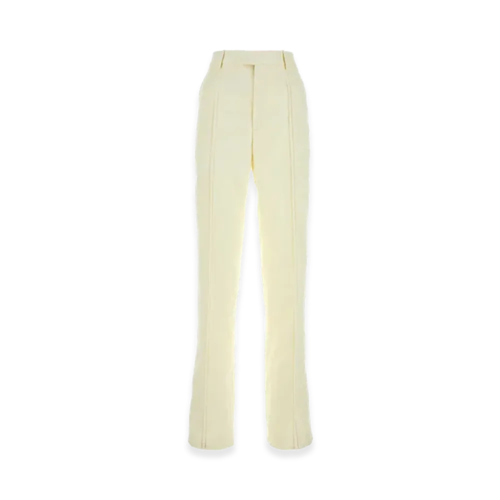 Bottega Veneta Women's Cream Linen Pant "Yellow"