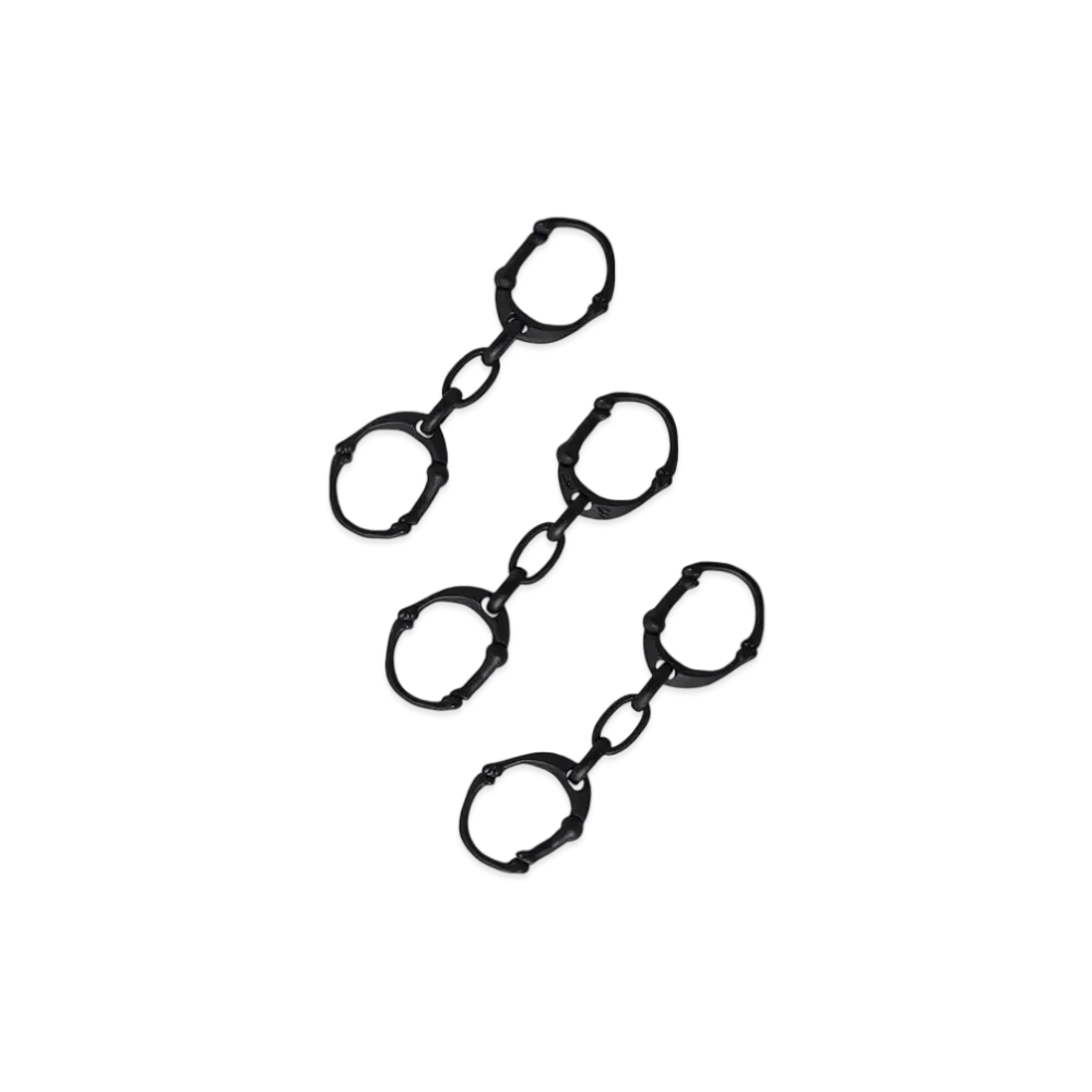 TAKAHIROMIYASHITATheSoloist. bone shaped carabiner bracelet.-L- "BLACK"