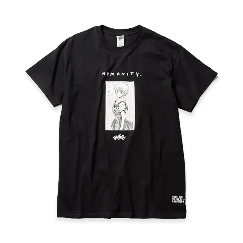 F-LAGSTUF-F x VIDEO GIRL "HUMANITY" Tee "Black"