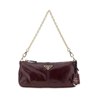 PRADA Women's 'Re-Edition 2002' Medium Shoulder Bag "Bordeaux"