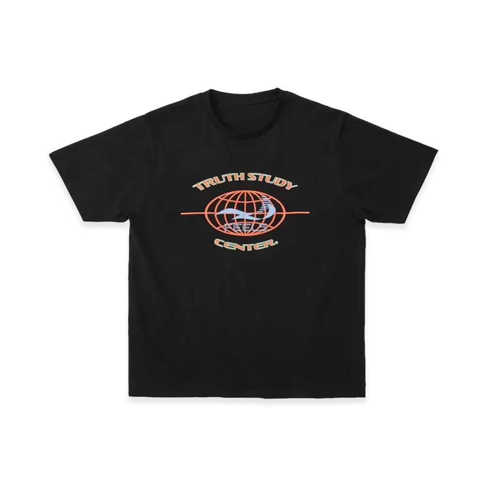 FEELS. Globe Logo Print T-Shirt "Black"