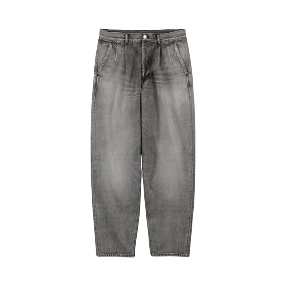 Graphpaper Selvage Denim Two Tuck Tapered Pants -Light Fade- "Black"