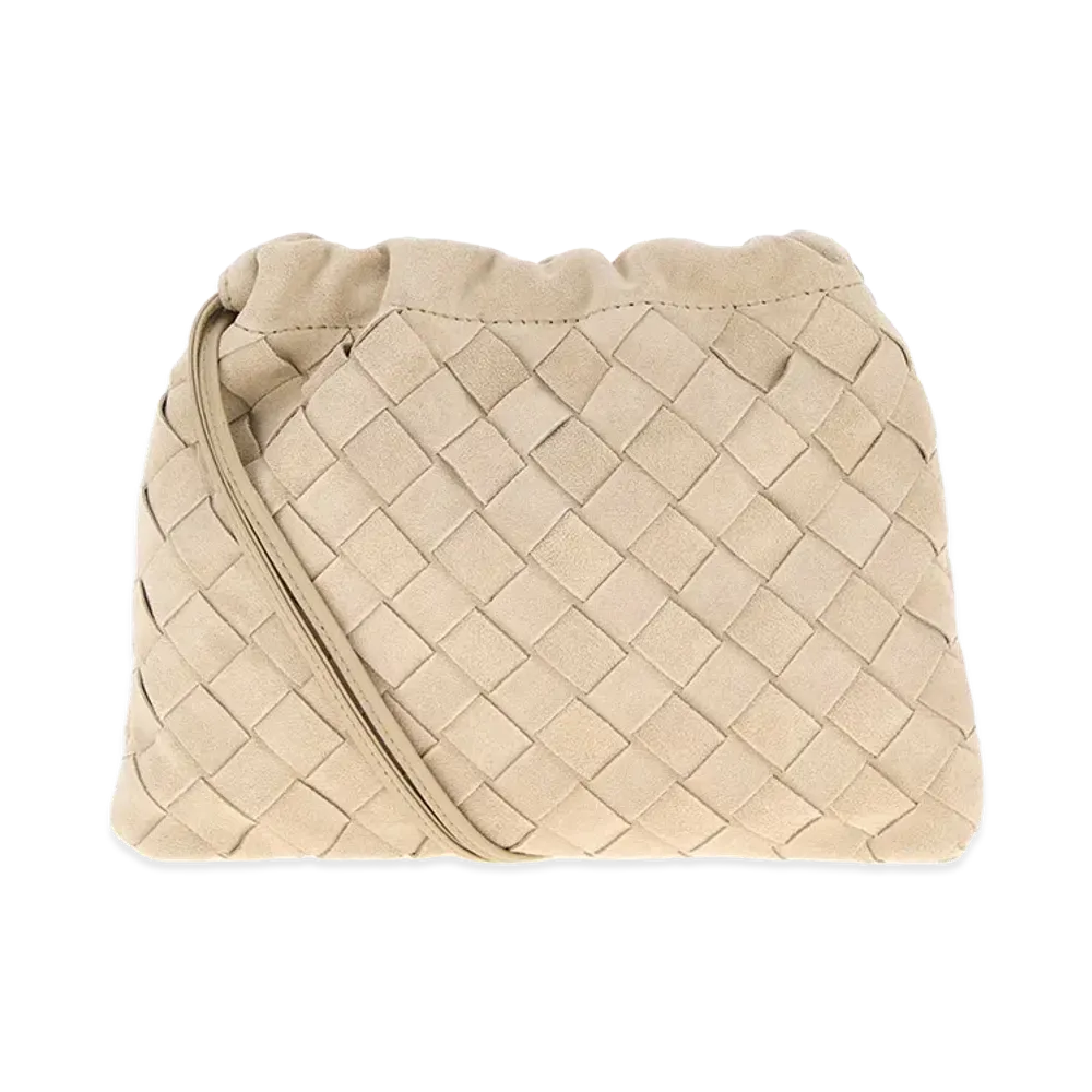 Bottega Veneta Women's Sand Suede Crossbody Bag "Beige/Tan"