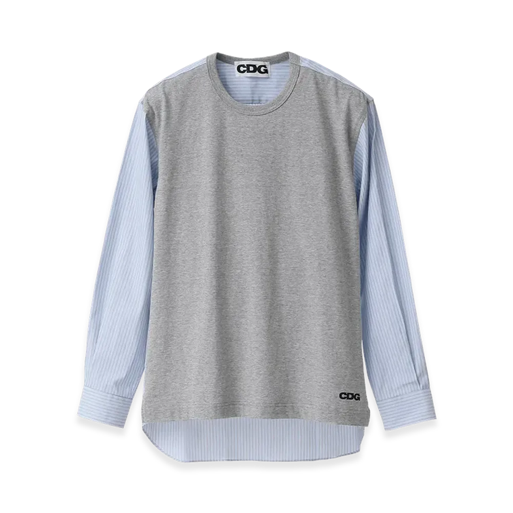COMME des GARCONS CDG Tripe Shirt x Cotton T-Shirt "Top Grey"