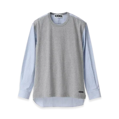 COMME des GARCONS CDG Tripe Shirt x Cotton T-Shirt "Top Grey"