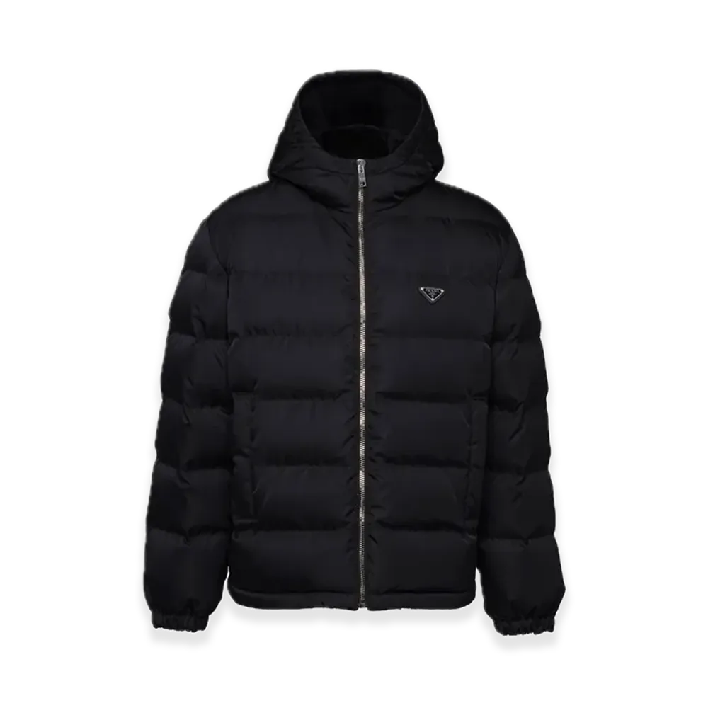 PRADA Re-Nylon Cropped Down Jacket "Black"