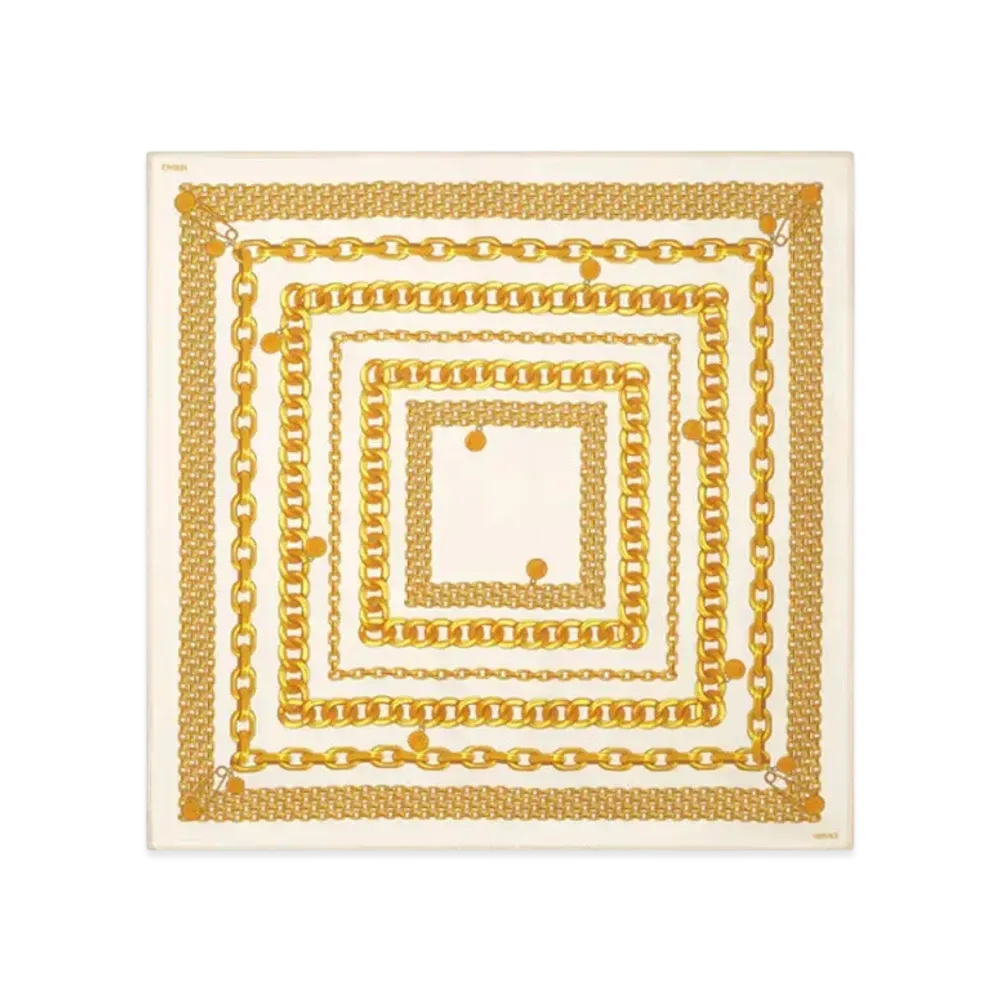 Versace Treasure Large Silk Foulard 35.4" "Print"