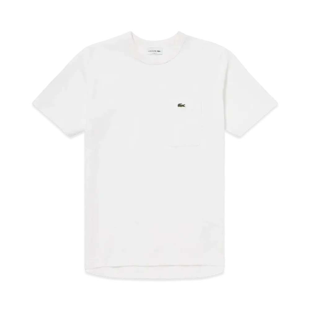 LACOSTE Pique Pocket Short Sleeve T-Shirt "White"