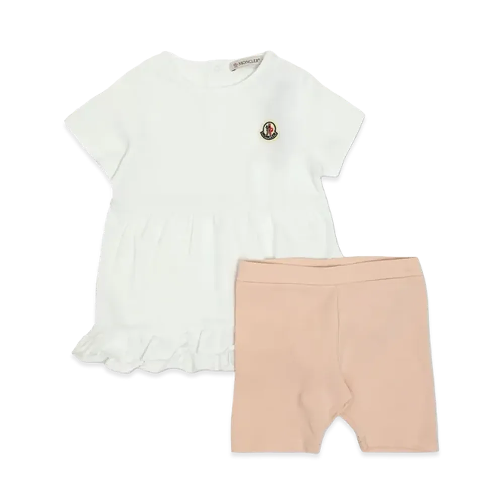 MONCLER Kids T-Shirt And Shorts "White/Pink"