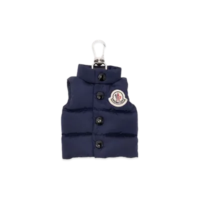 MONCLER Fabric Key Ring "Navy Blue"