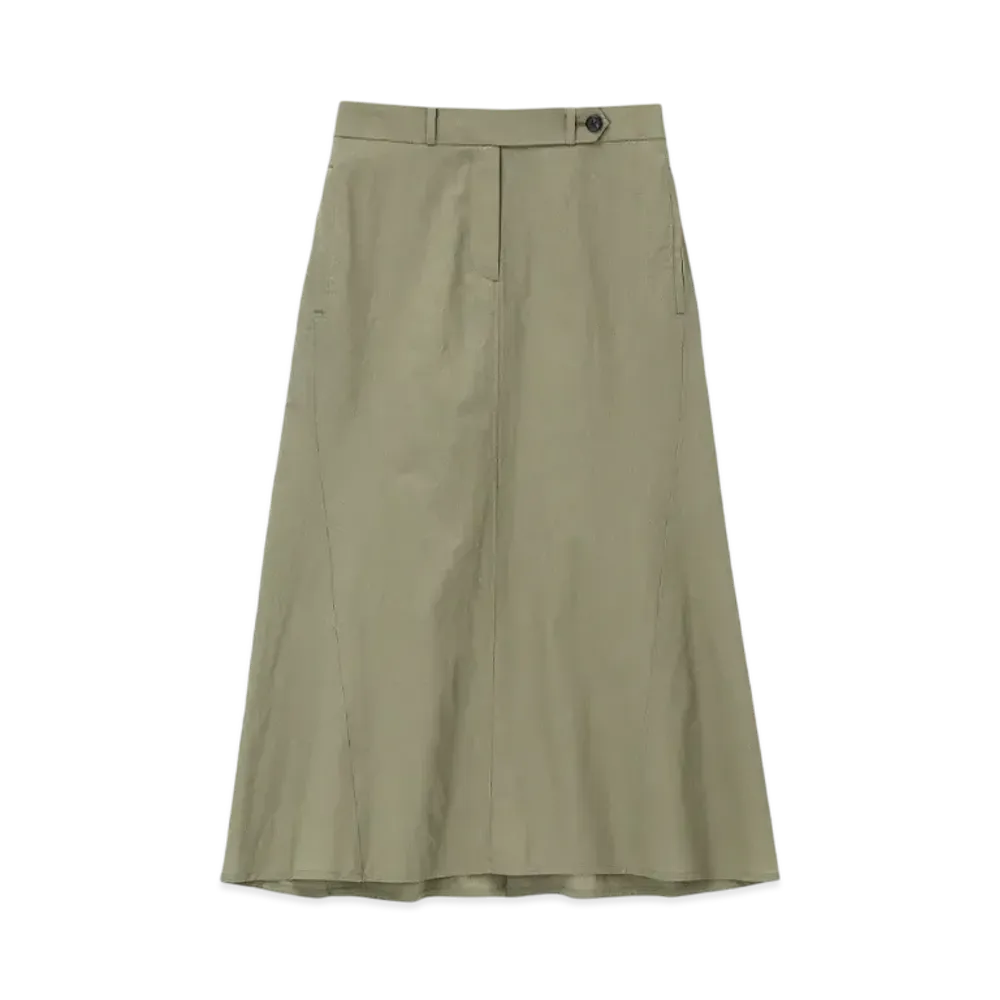 Paul Smith Women's Rayon Nylon Long Skirt "Khaki"