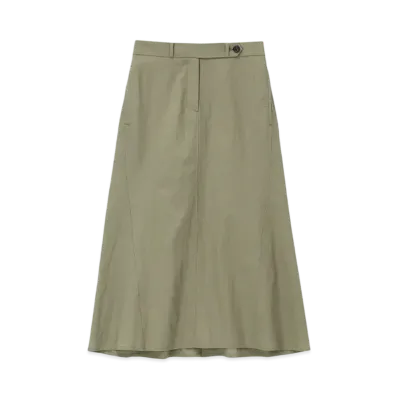 Paul Smith Women's Rayon Nylon Long Skirt "Khaki"