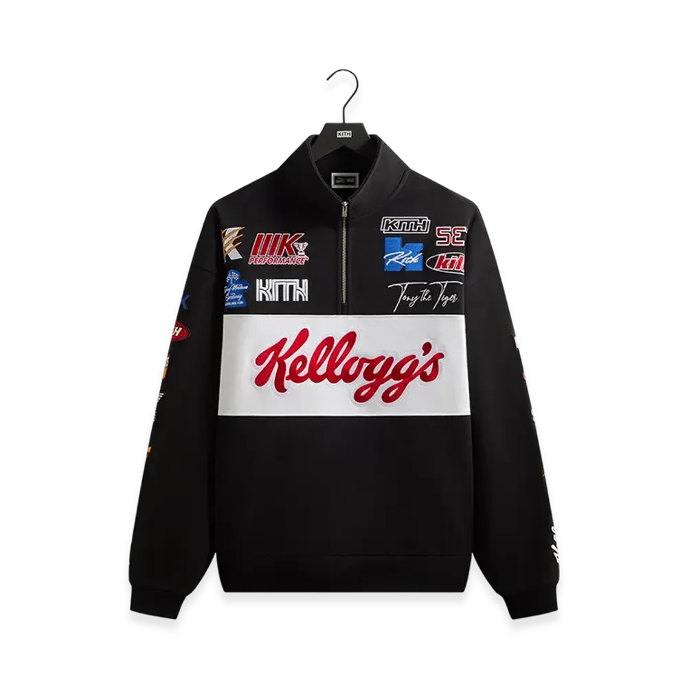 Kith Treats x Kellogg's Frosted Flakes Cereal & Tony the Tiger Racing Nelson Quarter Zip "Black"