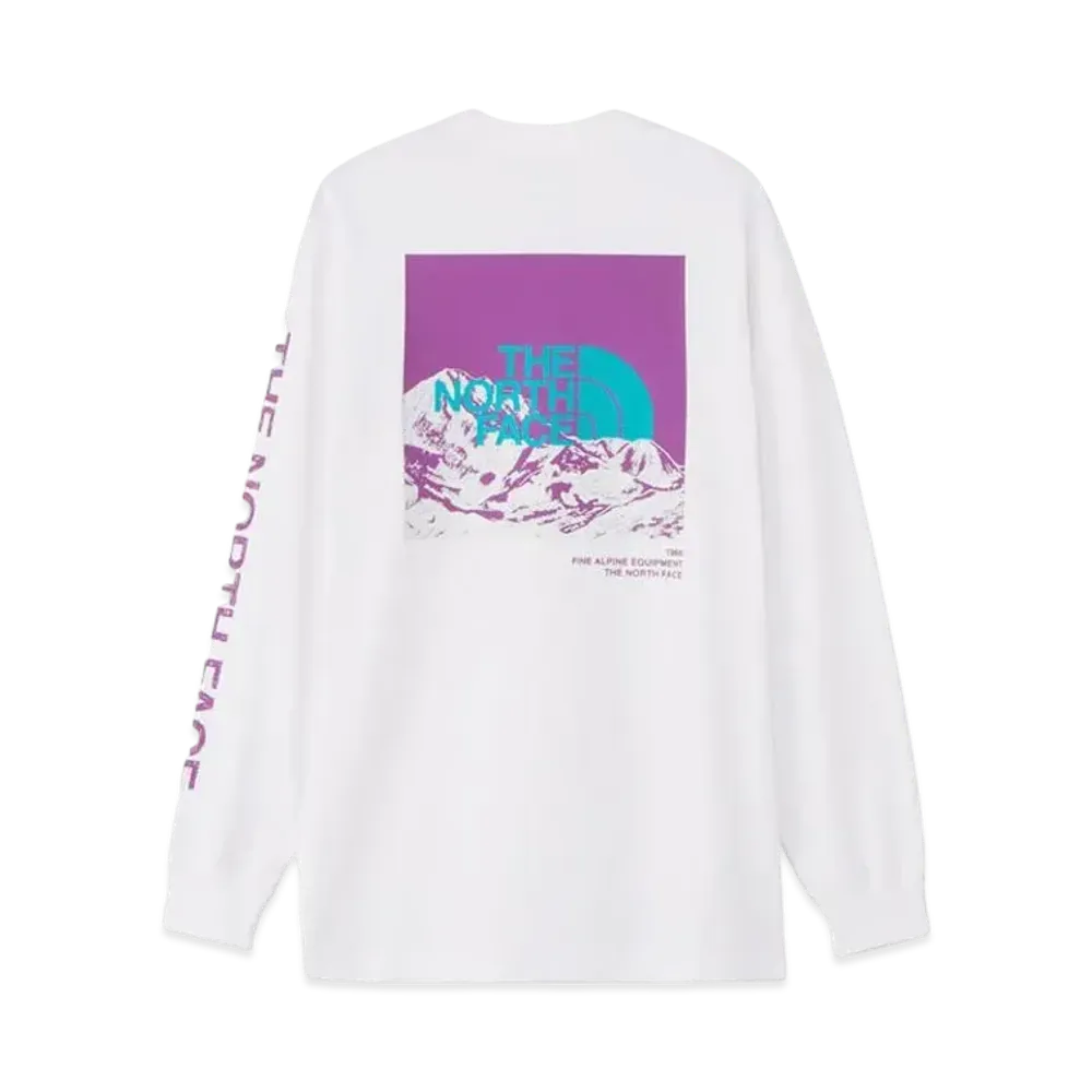The North Face Long Sleeve Sleeve Graphic Tee "White"